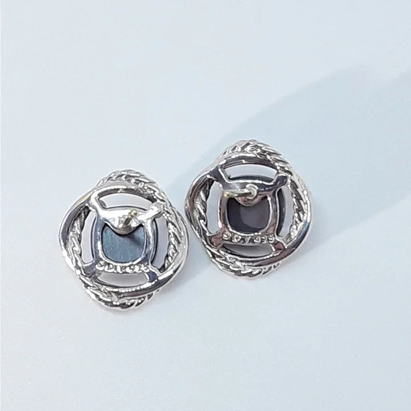 David Yurman black orchid infinity earrings - Picture 2 of 6